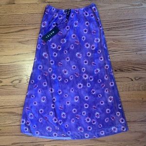 motel floral midi skirt size S